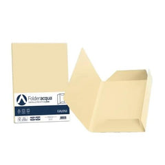 FOLDER LUCE E ACQUA 3 lembi - 25 cartelline - camoscio