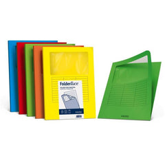 FOLDERLUCE con finestra - 10 cartelline - Scarlatto