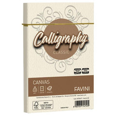 CALLIGRAPHY canvas - Avorio - 12x18 cm - 100g/m2 – 25 buste