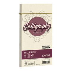 CALLIGRAPHY millerighe - Avorio - 11x22 cm - 100g/m2 – 25 buste