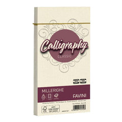CALLIGRAPHY millerighe - Avorio - 11x22 cm - 100g/m2 – 25 buste
