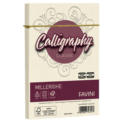 CALLIGRAPHY millerighe - Avorio - 12x18 cm - 100g/m2 –  25 buste