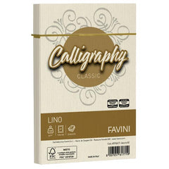 CALLIGRAPHY lino - Avorio - 12x18cm - 120g/m2 – 25Buste