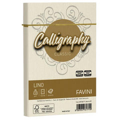 CALLIGRAPHY lino - Avorio - 12x18cm - 120g/m2 – 25Buste