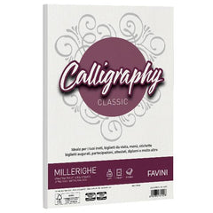 CALLIGRAPHY millerighe - Bianco - 200g/m2 – 50 fogli