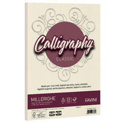 CALLIGRAPHY millerighe - Avorio - 100g/m2 –  50 fogli