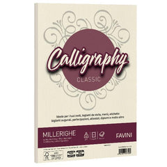 CALLIGRAPHY millerighe - Avorio - 200g/m2 –  50 fogli