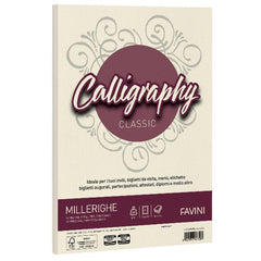 CALLIGRAPHY millerighe - Avorio - 200g/m2 –  50 fogli