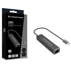 ADATTATORE DI RETE GIGABIT USB 3.2 Gen 1 CON HUB USB (2x USB-A & 2x USB-C)