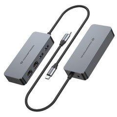 Adattatore di rete da USB-C a doppia porta Gigabit con hub USB a 2 porte