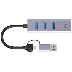 Adattatore di rete da USB-C a Gigabit con hub USB a 3 porte