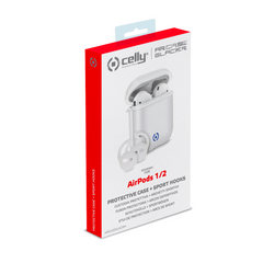 AIRCASE - Custodia in silicone morbido compatibile con Airpods 1st Gen. / 2nd Gen.