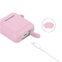 AIRCASE - Custodia in silicone morbido compatibile con Airpods 1st Gen. / 2nd Gen.