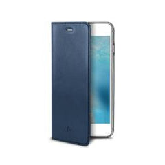 AIRPELLE -Custodia a libro in vera pelle colore blu compatibile con Apple iPhone SE 2020/ iPhone 8/ iPhone 7