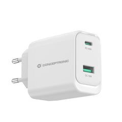 CARICATORE PD USB 2-PORTE 45W GaN, 1x USB-C, 1x USB-A, QC 3.0, PPS, PD 3.0