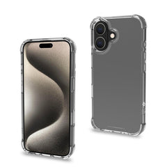 ARMOR - Cover rigida trasparenti con bordi corrazzati e angoli rinforzati compatibile con Apple iPhone 16 [IPHONE 16 CASES]