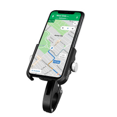 ARMORBIKE - Supporto per smartphone universale utilizzo bici, ebike, monopattino ultra resistente in metallo, dotato di alette con viti manuali, gancio regolabile, ruotabile a 360°