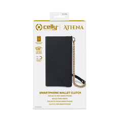ATHENA - Pochette universale a portafoglio effetto safiano con chiusura magnetica compatibile con smartphone fino a 6.9" dimensione display
