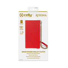 ATHENA - Pochette universale a portafoglio effetto safiano con chiusura magnetica compatibile con smartphone fino a 6.9" dimensione display