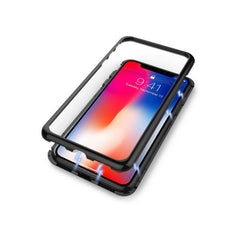 ATTRACTION - Cover magnetica con bordi in alluminio, protezione 360° compatibile con Apple iPhone Xs/ iPhone X