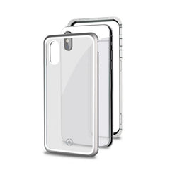 ATTRACTION - Cover magnetica con bordi in alluminio, protezione 360° compatibile con Apple iPhone Xs/ iPhone X