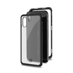 ATTRACTION - Cover magnetica con bordi in alluminio, protezione 360° compatibile con Apple iPhone Xs Max