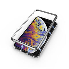 ATTRACTION - Cover magnetica con bordi in alluminio, protezione 360° compatibile con Apple iPhone Xs Max