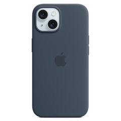 Custodia MagSafe in silicone per iPhone 15 Plus - Blu tempesta