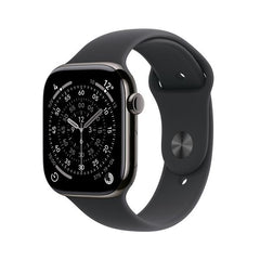Apple Watch Series 11 GPS + Cellular, Cassa 42 mm in titanio ardesia con Cinturino Sport nero - M/L