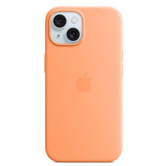 Custodia MagSafe in silicone per iPhone 15 Plus - Aranciata