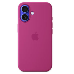 Custodia MagSafe in silicone per iPhone 16 - Fucsia