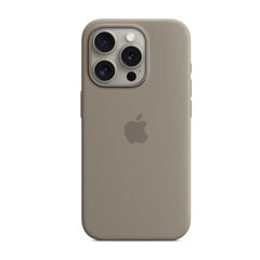 Custodia MagSafe in silicone per iPhone 15 Pro - Grigio creta