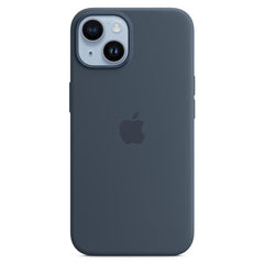 Custodia MagSafe in silicone per iPhone 14 - Blu tempesta