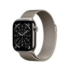 Apple Watch Series 11 GPS + Cellular, Cassa 42 mm in titanio naturale con Loop in maglia milanese naturale