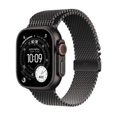 Apple Watch Ultra 3 GPS + Cellular, Cassa 49 mm in titanio nero con Loop in maglia milanese in titanio nero - Small