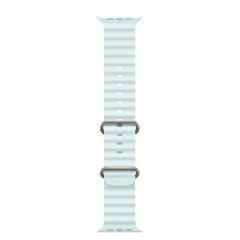 Cinturino Ocean blu ghiaccio (49 mm) - Titanio naturale
