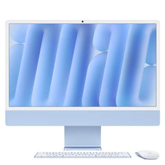iMac 24" con display Retina 4,5K: Chip Apple M4 con CPU 10-core e GPU 10-core, 16GB, 512GB SSD - Blu