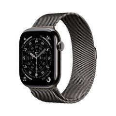 Apple Watch Series 11 GPS + Cellular, Cassa 46 mm in titanio ardesia con Loop in maglia milanese ardesia - S/M