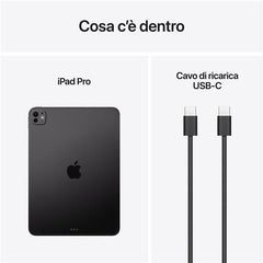 iPad Pro 11" Wi‑Fi + Cellular 256GB con vetro standard - Nero siderale