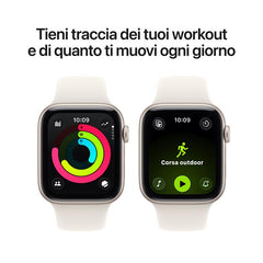 Apple Watch SE 3 GPS, Cassa 44 mm in alluminio galassia con Cinturino Sport galassia - S/M