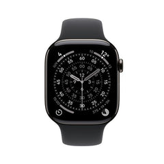 Apple Watch Series 11 GPS + Cellular, Cassa 42 mm in titanio ardesia con Cinturino Sport nero - M/L