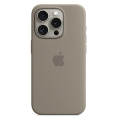 Custodia MagSafe in silicone per iPhone 15 Pro - Grigio creta