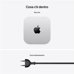 Mac mini: Chip Apple M4 con CPU 10-core e GPU 10-core, 16GB, 512GB SSD