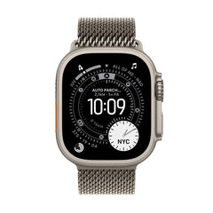 Apple Watch Ultra 3 GPS + Cellular, Cassa 49 mm in titanio naturale con Loop in maglia milanese in titanio naturale - Medium