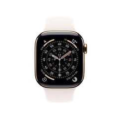 Apple Watch Series 11 GPS + Cellular, Cassa 42 mm in titanio color oro con Cinturino Sport rosa fard - M/L