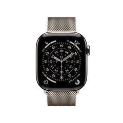 Apple Watch Series 11 GPS + Cellular, Cassa 42 mm in titanio naturale con Loop in maglia milanese naturale