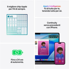 MacBook Pro 14": Chip Apple M5 con CPU 10-core e GPU 10-core, 32GB, 1TB SSD - Nero siderale