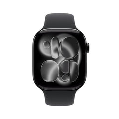 Apple Watch Series 11 GPS, Cassa 46 mm in alluminio Jet Black con Cinturino Sport nero - M/L