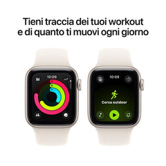 Apple Watch SE 3 GPS + Cellular, Cassa 40 mm in alluminio galassia con Cinturino Sport galassia - S/M