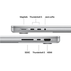 MacBook Pro 14": Chip Apple M5 Pro con CPU 15-core e GPU 16-core, 24GB, 2TB SSD - Argento